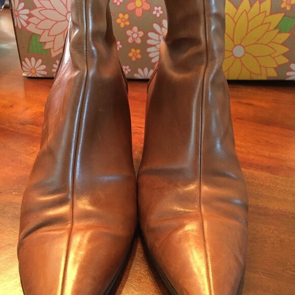 Prada Leather Ankle Boots with Buckle - Picture 10 of 16